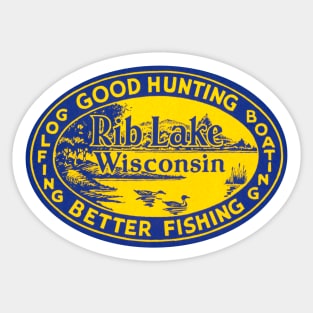 1940s Rib Lake Wisconsin Sticker